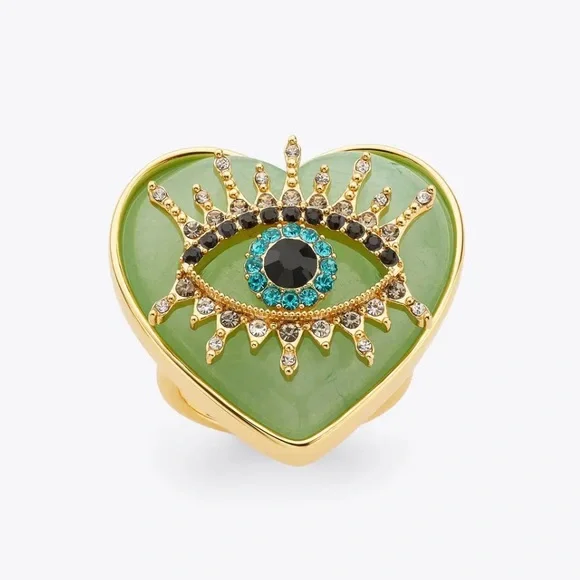 Kurt Geiger Evil Eye Heart Cocktail Ring - Picture 1 of 9
